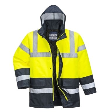 S466 - Gero matomumo kontrastinga striukė Yellow/Navy